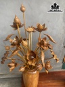 Cặp Bình Hoa Sen Gỗ Ngọc Am Cao 120 Đường Kính 60 (cm)