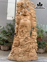 Tượng Phật Di Lặc Cửu Phúc Gỗ Ngọc Am Cao 178 Ngang 85 Sâu 42 (cm)