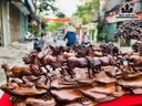 Tượng Bát Mã Truy Phong Gỗ Cẩm Cao 60 Ngang 110 Sâu 30 (cm)