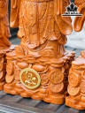 Tượng Phúc Lộc Thọ (Tam Đa) Gỗ Hương Cao 80 Ngang 30 Sâu 22 (cm)