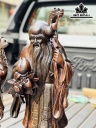 Tượng Phúc Lộc Thọ (Tam Đa) Gỗ Mun Hoa Cao 60 Ngang 22 Sâu 15 (cm)