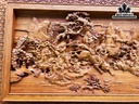 Tranh Thập Bát La Hán Gỗ Hương Cao 96 Ngang 231 Dày 7 (cm)