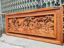 Tranh Thập Bát La Hán Gỗ Hương Cao 96 Ngang 231 Dày 7 (cm)