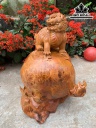 Tượng Nghê Gỗ Nu Hương Cao 50 Ngang 35 Sâu 35 (cm)