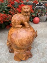 Tượng Nghê Gỗ Nu Hương Cao 50 Ngang 35 Sâu 35 (cm)