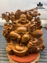 Tượng Phật Di Lặc Ngũ Phúc Gỗ Hương Cao 66 Ngang 68 Sâu 40 (cm)