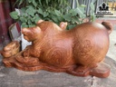 Tượng Heo Gỗ Hương Cao 17 Ngang 37 Sâu 16 (cm)