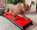 Tượng Hổ Phong Thủy Gỗ Hương Cao 26 Ngang 70 Sâu 20 (cm)