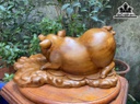 Tượng Heo Gỗ Ngọc Am Cao 25 Ngang 51 Sâu 30 (cm)