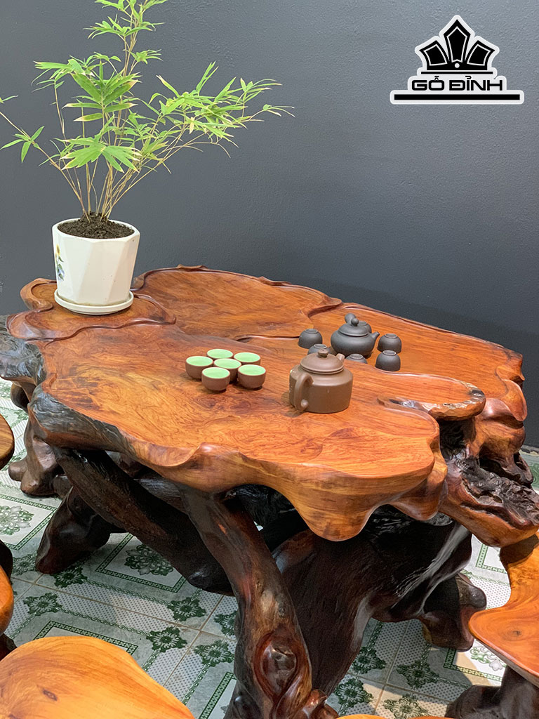 Bộ Bàn Trà 7 Món Gỗ Hương