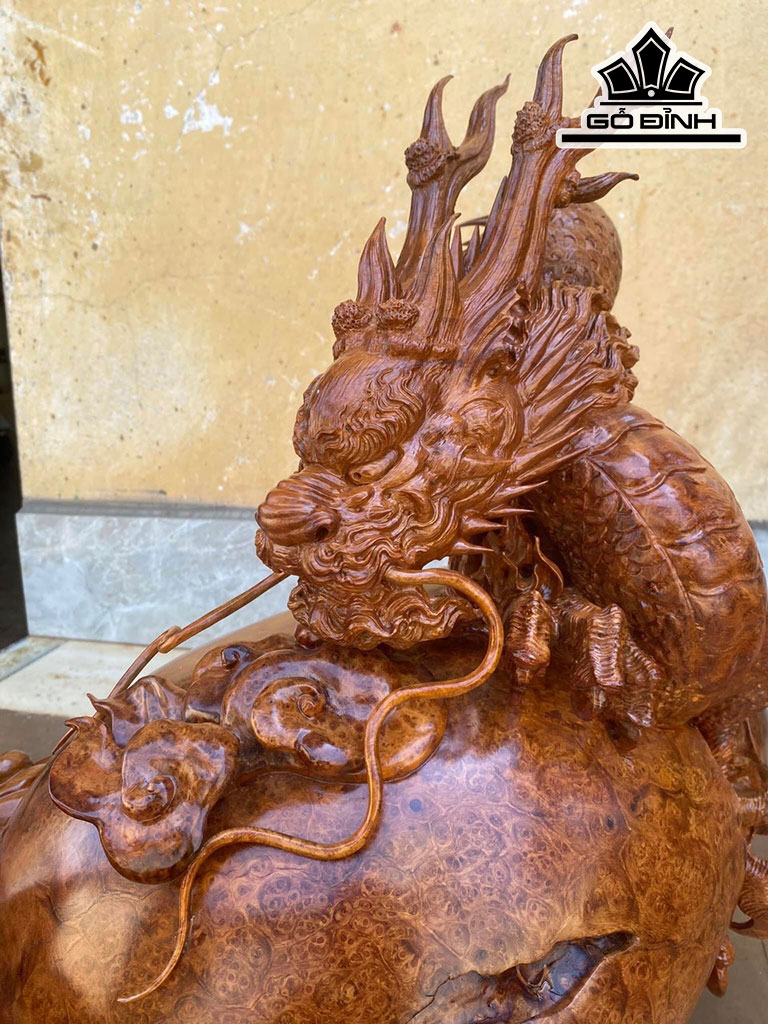 Trứng Rồng Gỗ Nu Hương Cao 57 Ngang 57 Sâu 40 (cm)