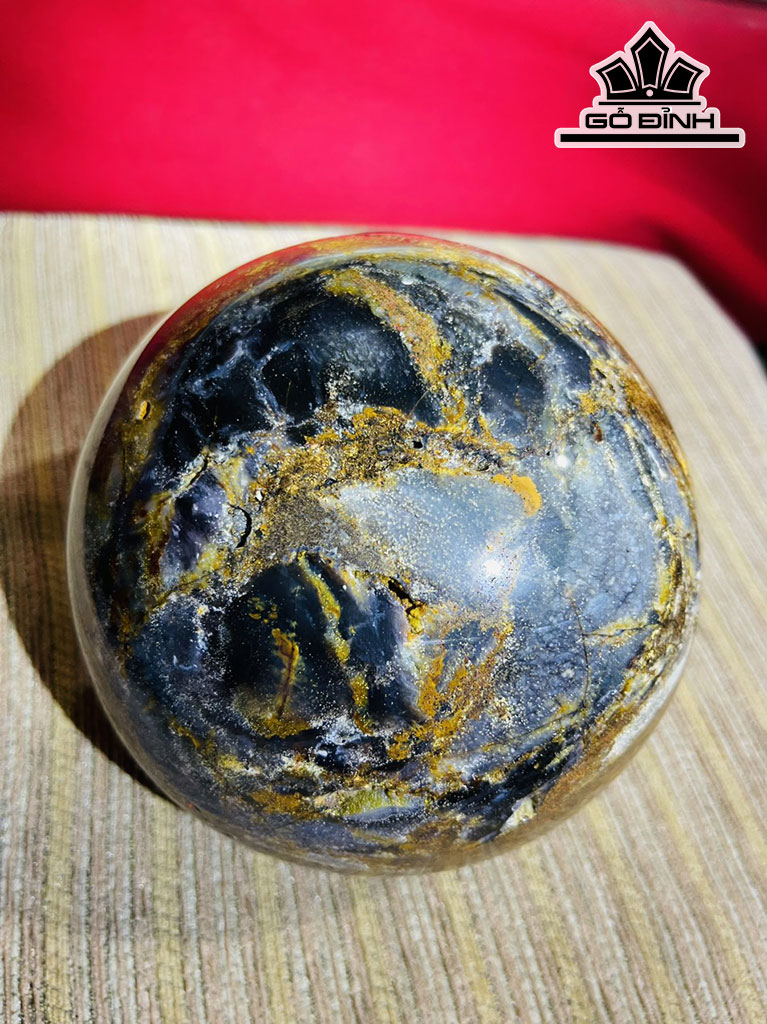 Bi Cầu Gỗ Hóa Ngọc Đường Kính 13,5 (cm) 2,45kg
