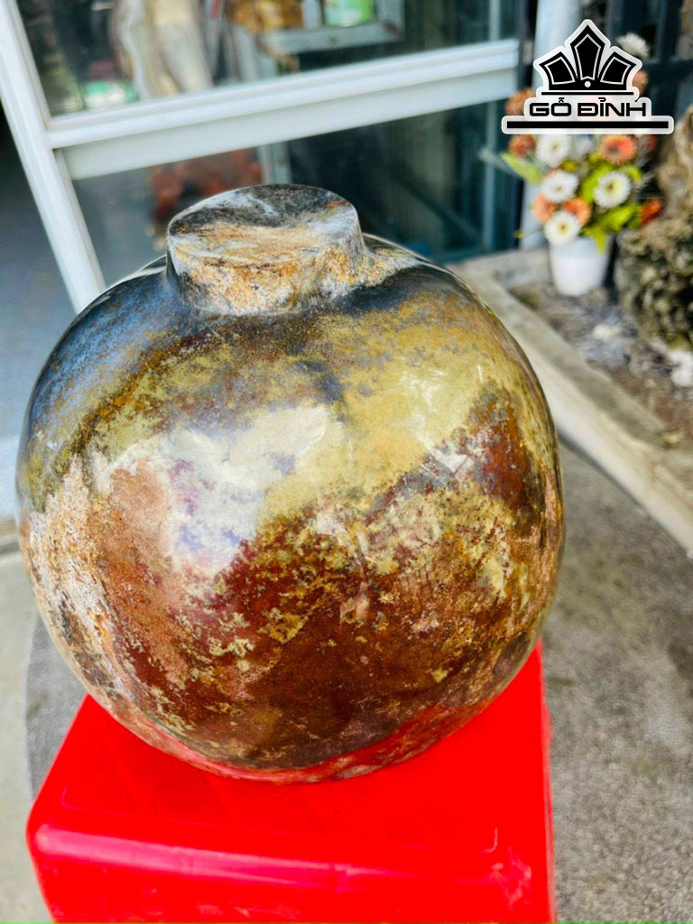 Tác Phẩm Chum Phú Quý Đá Canxedon Cao 24 Ngang 21 (cm) 13,2kg