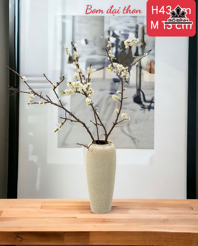 Bom Đại Gốm Bát Tràng Cao 43 Miệng 13 (cm)