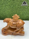 Tượng Tiểu Đồng Chăn Trâu Gỗ Ngọc Am Cao 18 Ngang 28 Sâu 15 (cm)