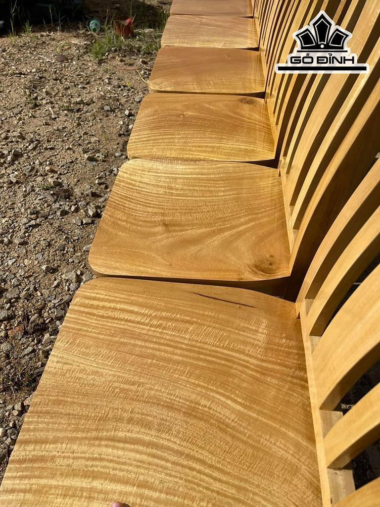 Bộ Bàn Gỗ Phay Cao 75 Mặt Ghế Ngồi Cao 45 (cm)