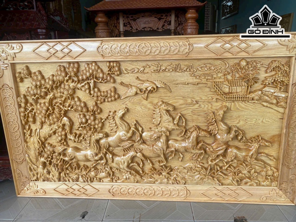 Tranh Mã Đáo Thành Công Cao 77 Ngang 137 Dày 5 (cm)