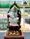 Tượng Phật Bà Tọa Đài Sen Đá Cẩm Thạch Cao 39 Ngang 19 (cm) 3,6kg