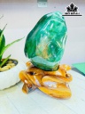 Tác Phẩm Đá Thạch Anh Xanh Cao 25 Ngang 12 (cm) 3,6kg