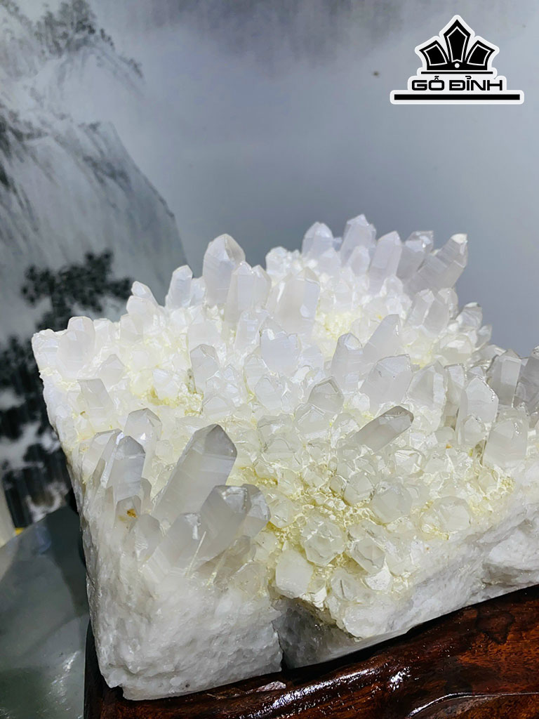 Tinh Thể Đá Thạch Anh Trắng Cao 18 Ngang 20 (cm) 5kg
