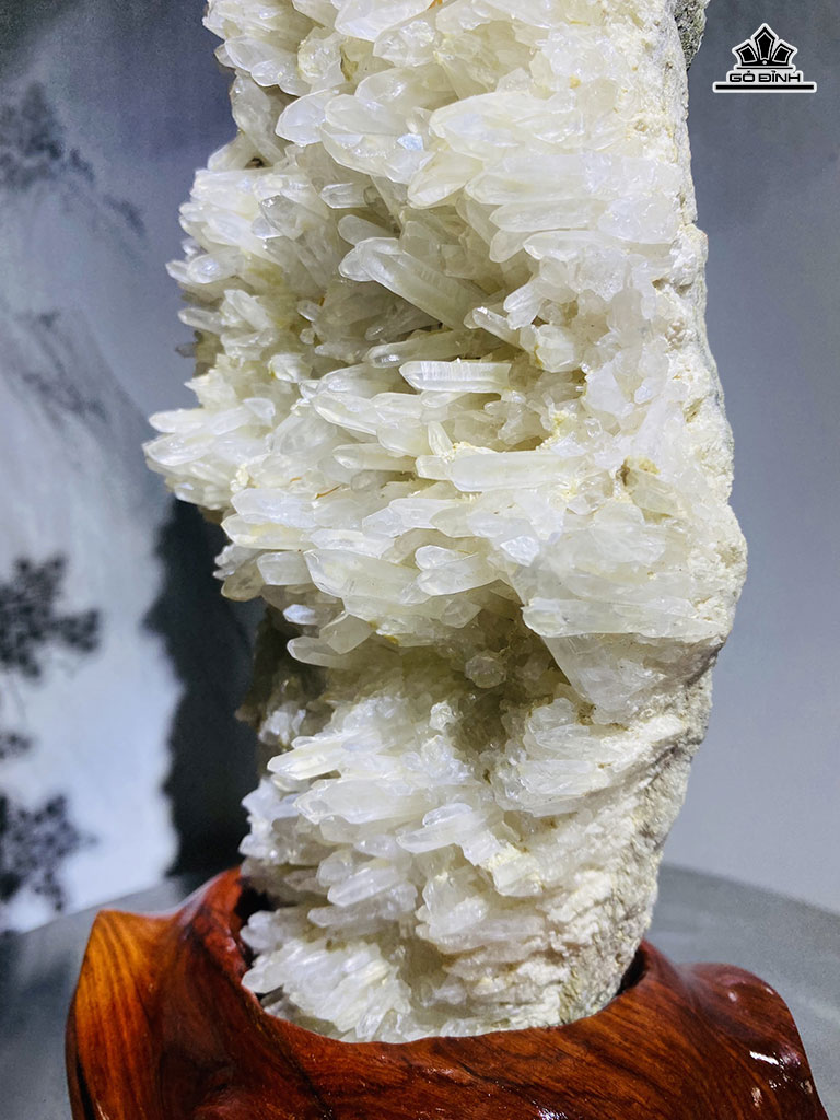 Tinh Thể Đá Thạch Anh Trắng Cao 33 Ngang 14 (cm) 2,1kg
