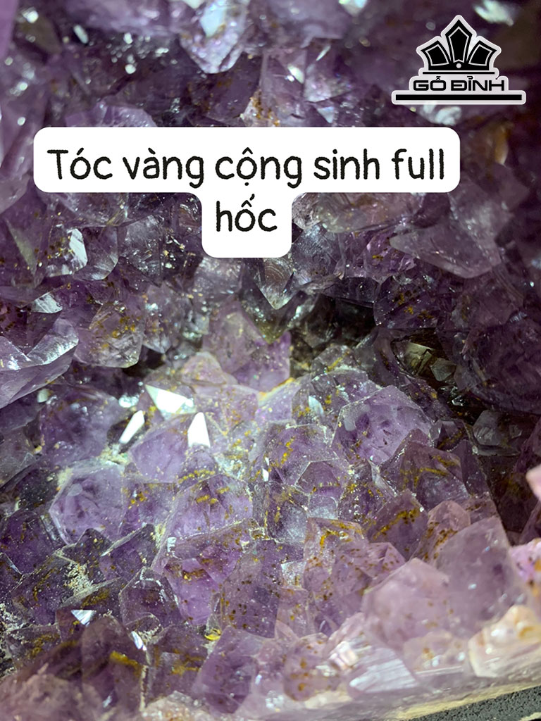 Động Đá Thạch Anh Tím Cao 48,5 Ngang 31 Sâu 19 (cm) 12,88kg