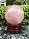 Bi Cầu Đá Thạch Anh Hồng Đường Kính Hạt 19 (cm) 9,8kg