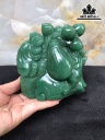 Tượng Di Lặc Đá Ngọc Đông Linh (Aventurine) Cao 12 Ngang 13 Sâu 8,5 (cm) 1,15kg