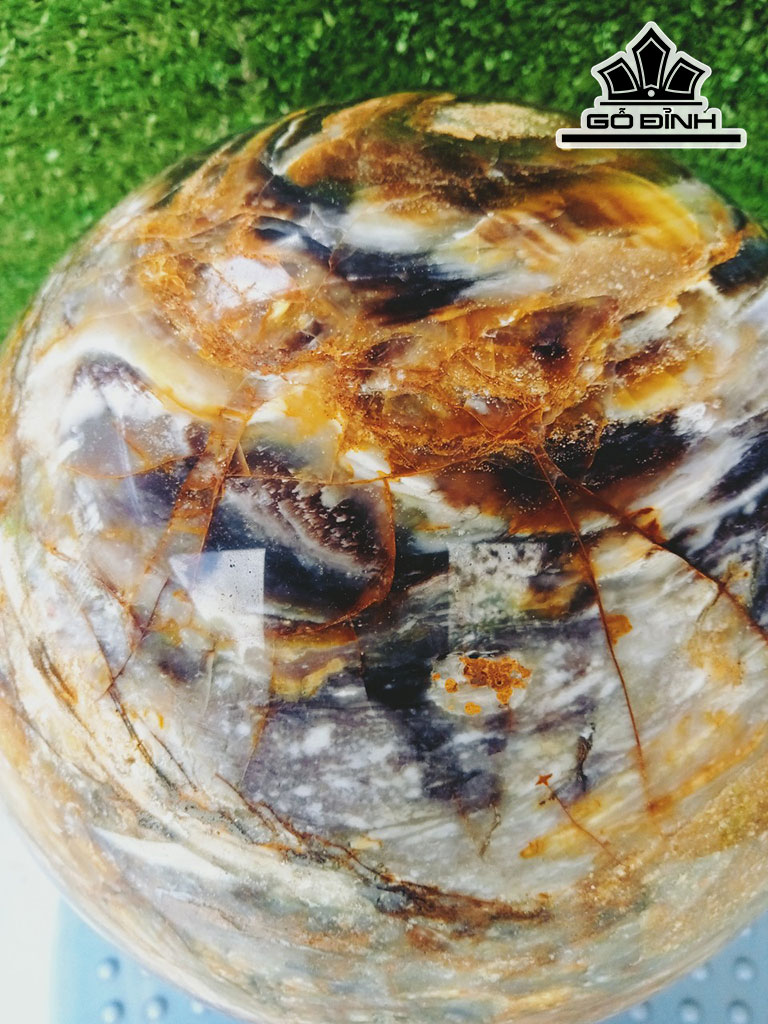 Bi Cầu Gỗ Hóa Ngọc Đường Kính Hạt 18 (cm) 5,2kg