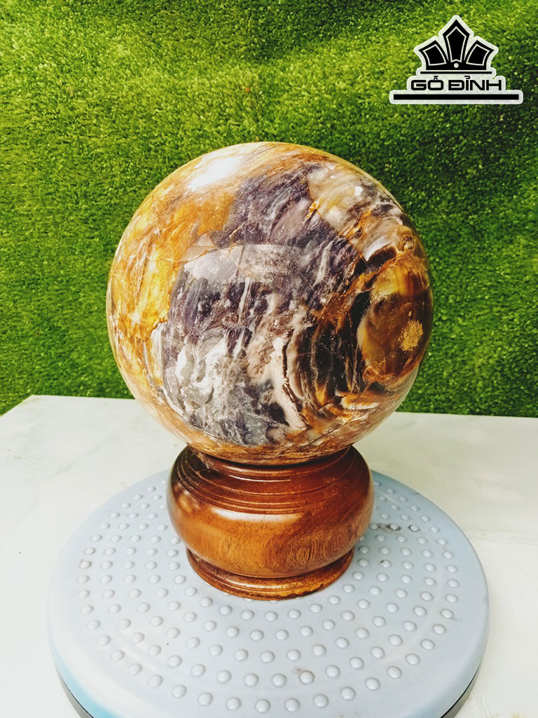 Bi Cầu Gỗ Hóa Ngọc Đường Kính Hạt 18 (cm) 5,2kg