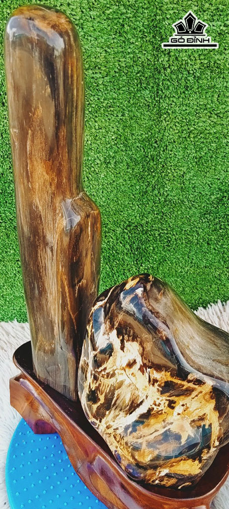 Tác Phẩm Gỗ Hóa Thạch Cao 45 Ngang 24 (cm) 8kg