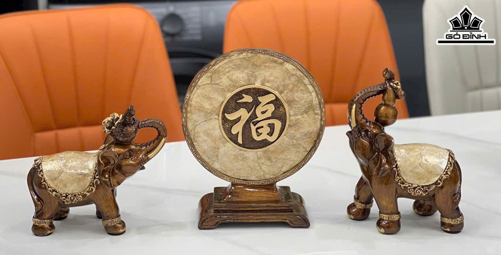 Bộ Hươu Để Bàn Gốm Tàu