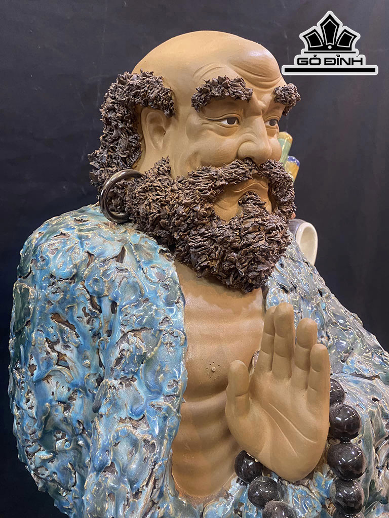 Tượng Đạt Ma Tổ Sư Gốm Phật Sơn Cao 98 Ngang 40 (cm)