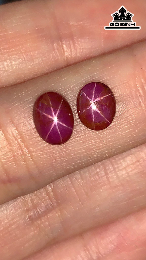 Cặp Đá Ruby Sao Yên Bái 3,2cts
