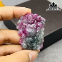 Mặt Dây Chuyền Di Lặc Đá Tourmaline Cao 48 (mm)