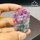 Mặt Dây Chuyền Di Lặc Đá Tourmaline Cao 48 (mm)