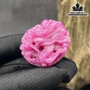 Mặt Dây Chuyền Rồng Quấn Đá Ruby Cao 37 Ngang 38 (mm) 181cts