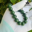 Vòng Tay Đá Ngọc Bích (Nephrite Jade) Đường Kính Hạt 13 (mm)