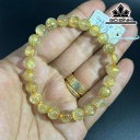 Vòng Tay Đá Thạch Anh Tóc Vàng Đường Kính Hạt 8 (mm)