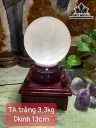 Bi Cầu Đá Thạch Anh Trắng Đường Kính Hạt 13 (cm) 3,3kg