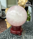 Bi Cầu Đá Thạch Anh Hồng Đường Kính Hạt 9 (cm) 1,6kg