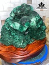 Tác Phẩm Đá Malachite Cao 24 Ngang 28 Sâu 20 (cm) 15kg