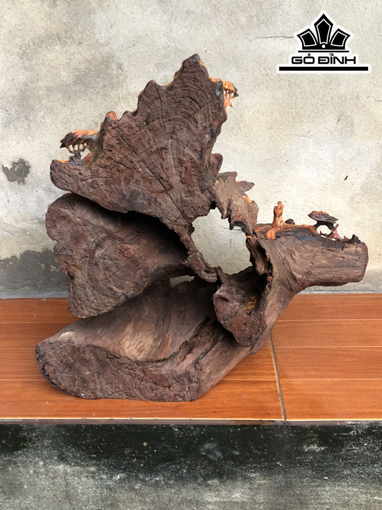 Tượng Huệ Khả Bái Sư Gỗ Trắc Cao 42 Ngang 40 Sâu 16 (cm)