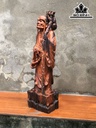 Tượng La Hán Trường My Gỗ Trắc Cao 50 Ngang 15 Sâu 13 (cm)