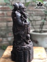 Tượng Lão Thương Gia Gỗ Trắc Cao 33 Ngang 14 Sâu 13,5 (cm)