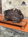 Tượng Nghê Gỗ Trắc Cao 15 Ngang 27 Sâu 12 (cm)