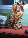 Tượng Nhất Tâm Bái Phật Gỗ Trắc Cao 37 Ngang 21 Sâu 10 (cm)