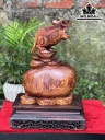 Tượng Chuột Phong Thủy Gỗ Cẩm Cao 27 Ngang 25 Sâu 15 (cm)