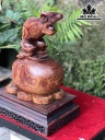 Tượng Chuột Phong Thủy Gỗ Cẩm Cao 27 Ngang 25 Sâu 15 (cm)