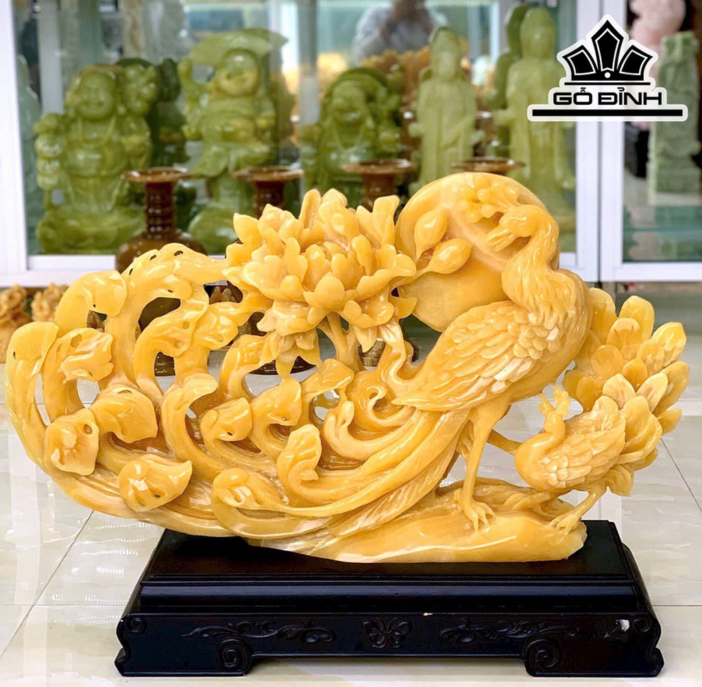 Hoa Mẩu Đơn Đá Ngọc Hoàng Long Cao 51 Ngang 73 (cm)